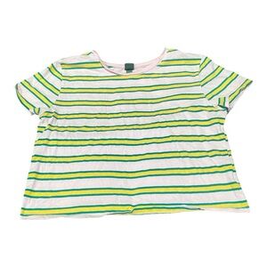 Wild Fable Green and Yellow Striped Crop Top
